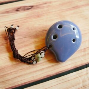 Alternative view of 禾豐窯 6孔陶笛 彎彎 藍 | 綠 | 黃 高音C（SC）